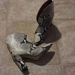 Paris Texas Leather Python Snakeskin Ankle Boots size 36 Designer Shoes/Boots